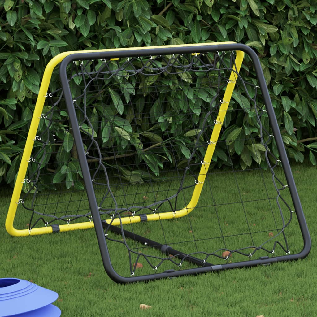 Der VidaXL Fußball-Rebounder verfügt über verstellbare Stahlgelb- und Schwarztöne