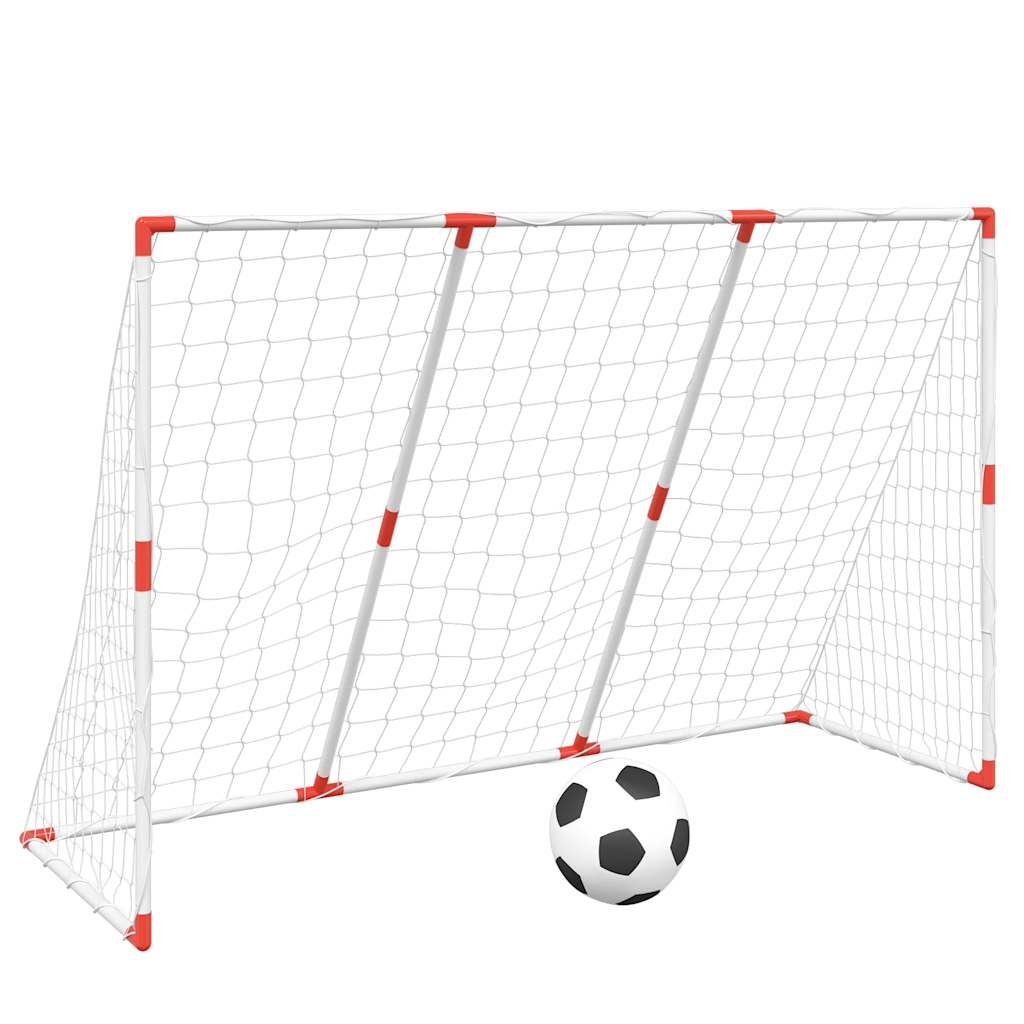 VidaXL Kinder-Fußballtor mit Bällen 2-in-1 184x64x124 cm Weiß