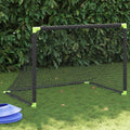 VidaXL Faltbares Kinderfußballtor 90x64x64 cm Schwarz