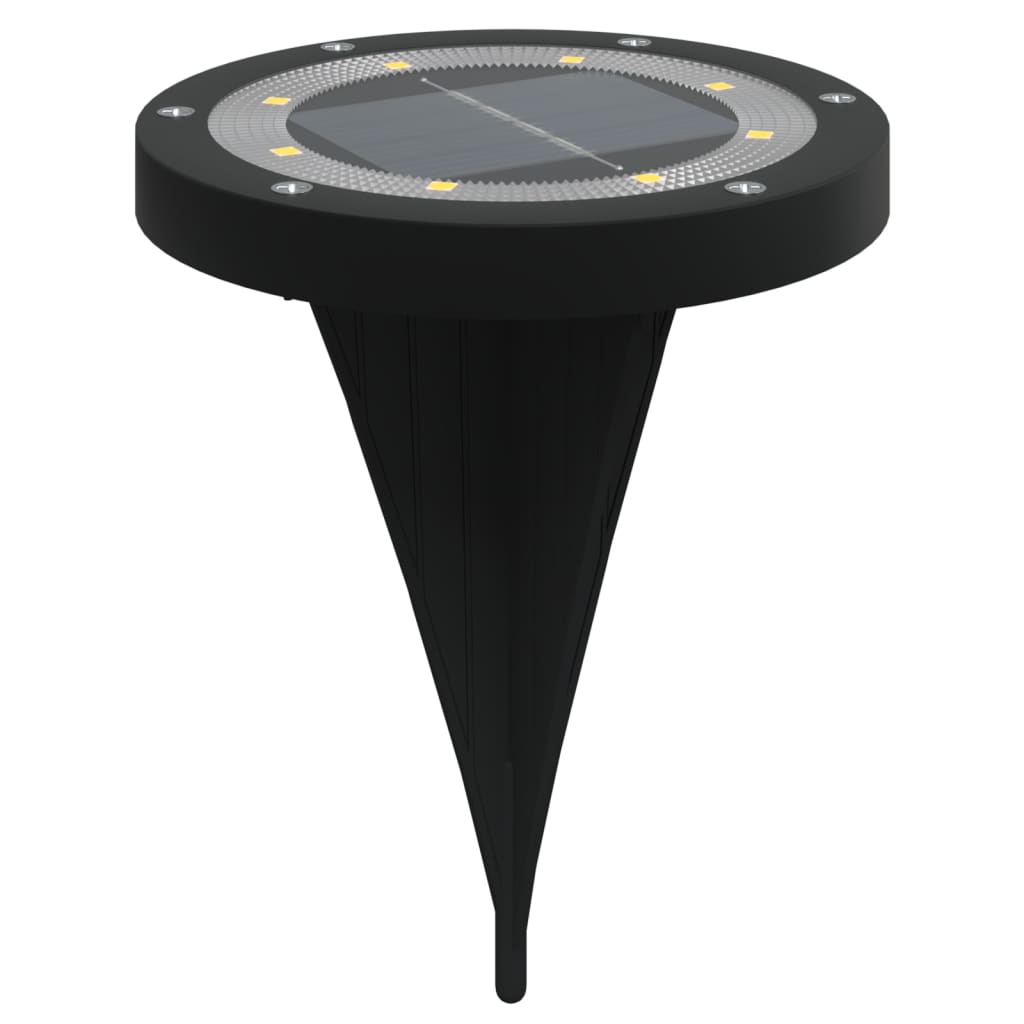 VidaXL Bodenleuchten, 4 Stück, Solar, mit Erdspießen, warmweiß
