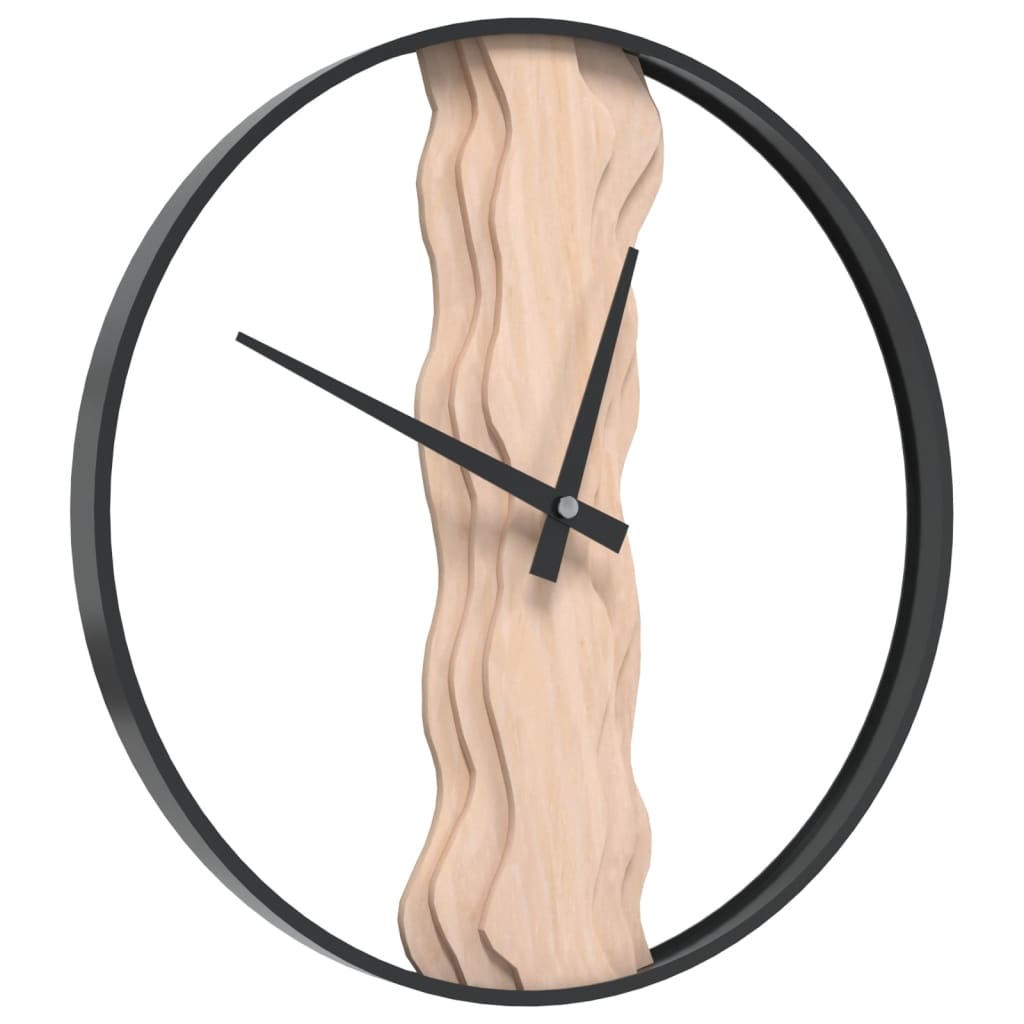 VidaXL Wanduhr ø35 cm Eisen und Eiche Braun