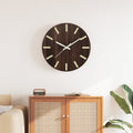 VidaXL Wanduhr mit Leuchtzifferblatt und -zeigern, ø30 cm, Braun