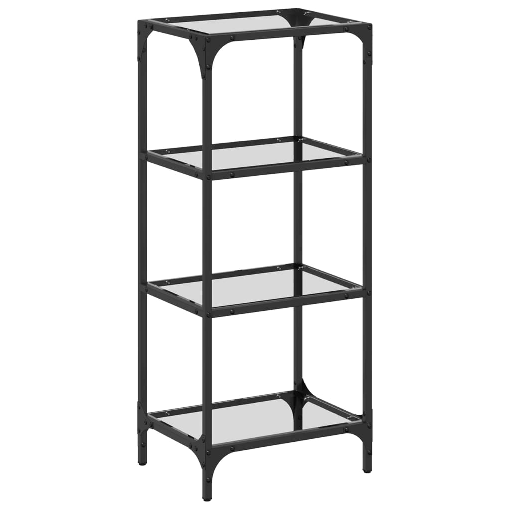 VIDAXL -LAGE ROKE mit transparenter Glasplatte 40x30x95 cm Stahl