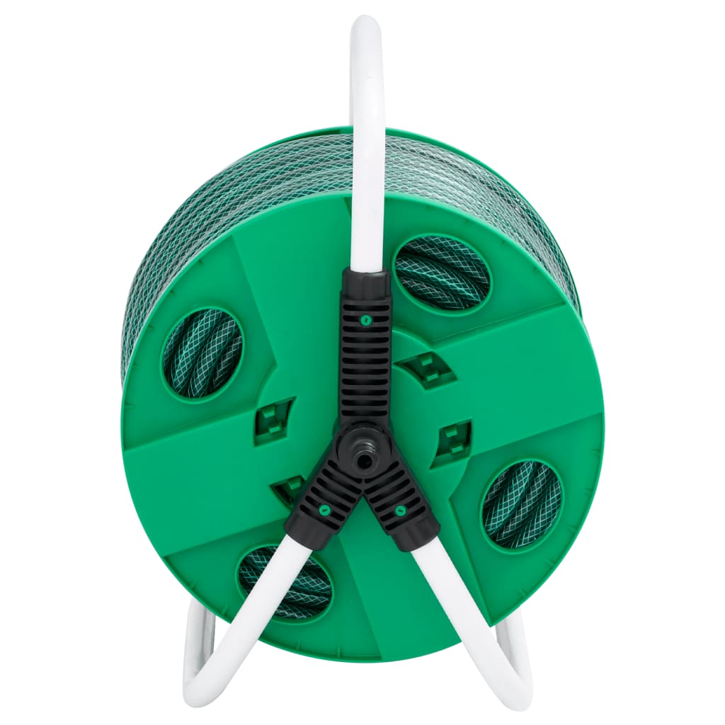 Vidaxl slanghaspel met 30 m slang vrijstaand pvc groen