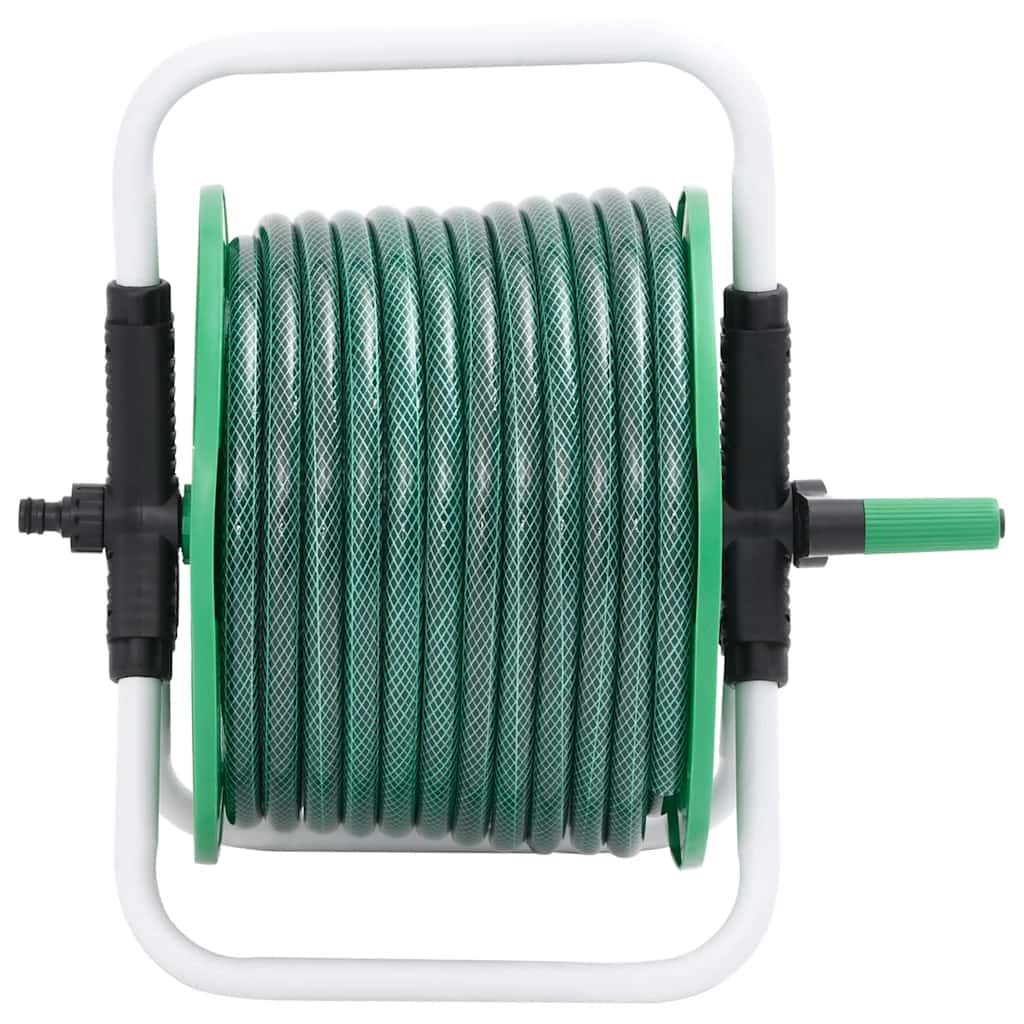 Vidaxl slanghaspel met slangkoppelset 0,5 20 m vrijstaand pvc groen