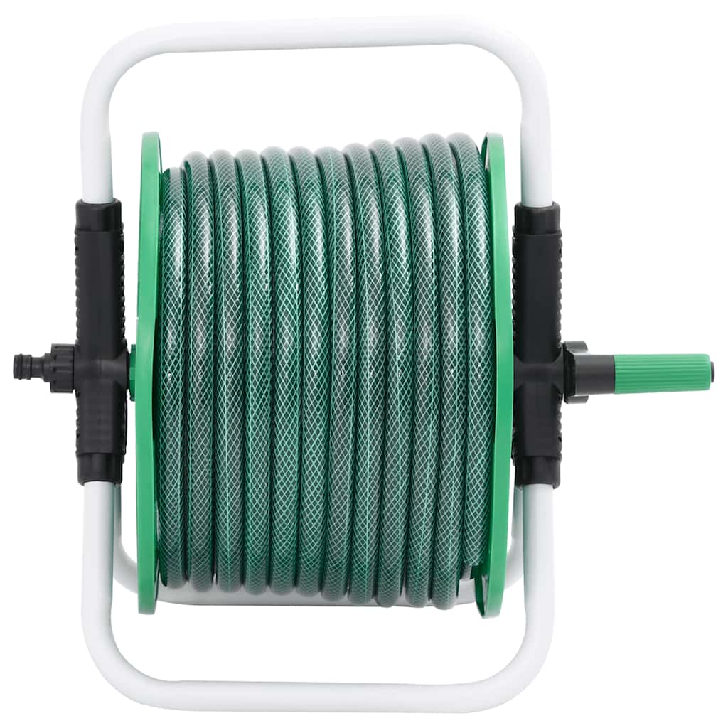 Vidaxl slanghaspel met slangkoppelset 0,5 30 m vrijstaand pvc groen