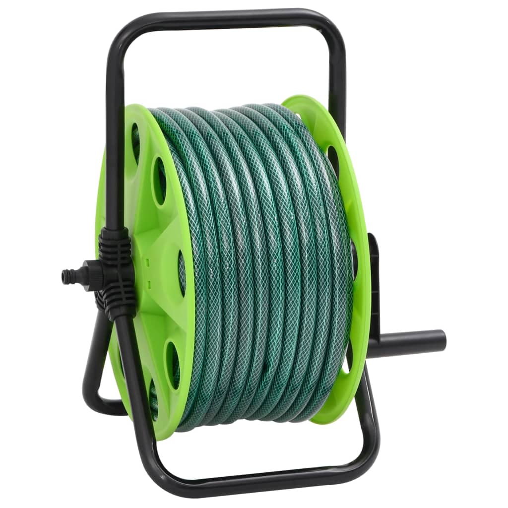 Vidaxl slanghaspel met 30 m slang vrijstaand pvc groen