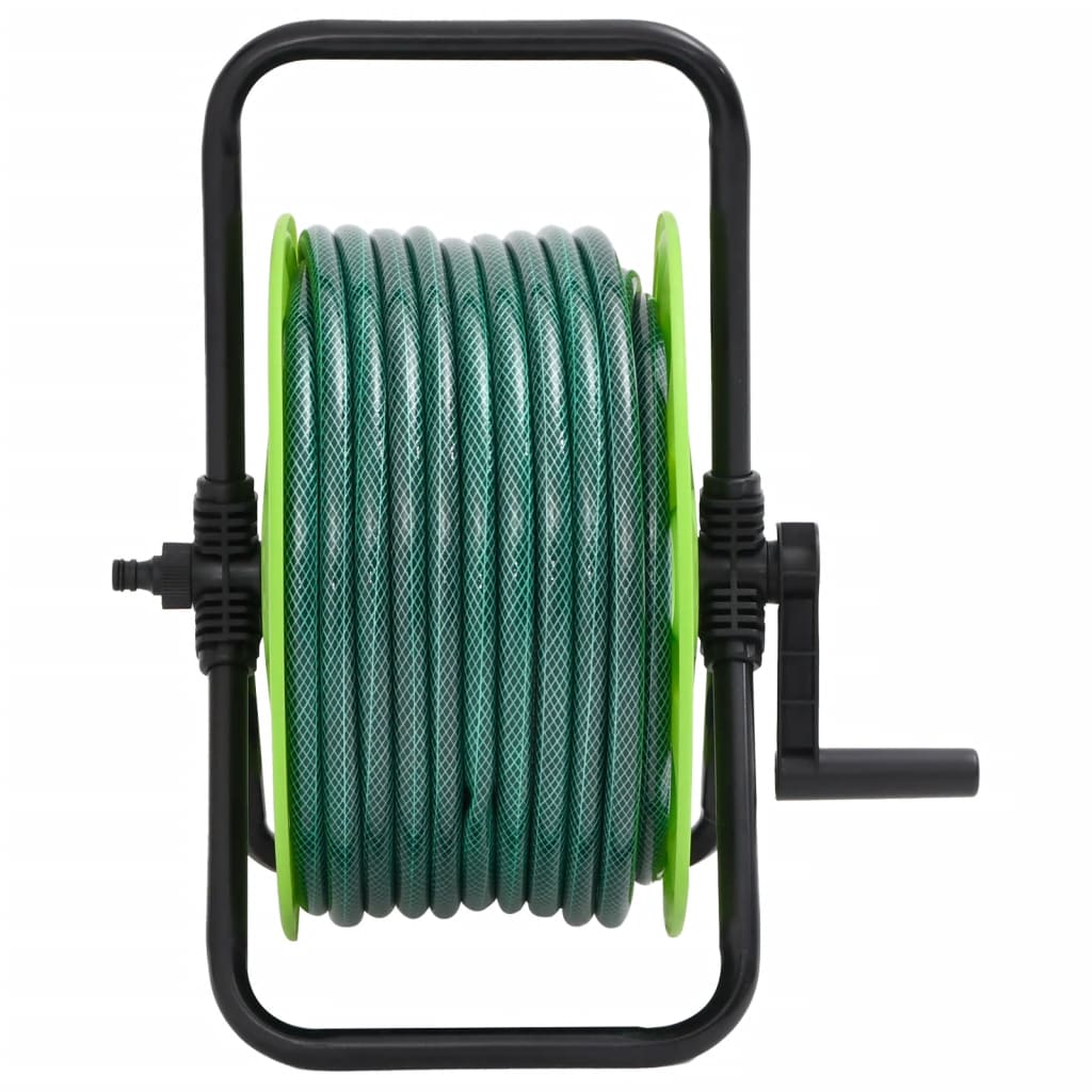 Vidaxl slanghaspel met 30 m slang vrijstaand pvc groen