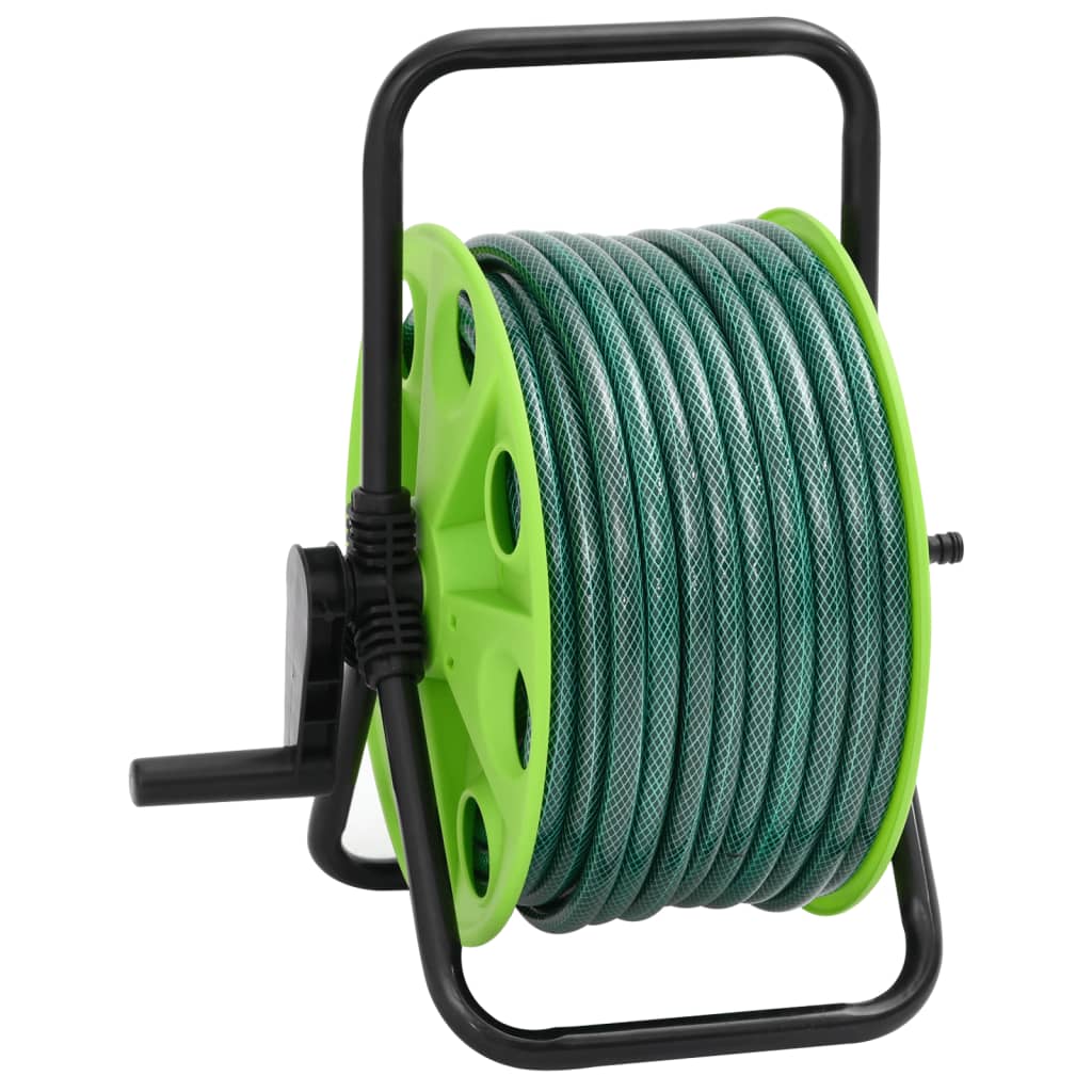Vidaxl slanghaspel met 30 m slang vrijstaand pvc groen