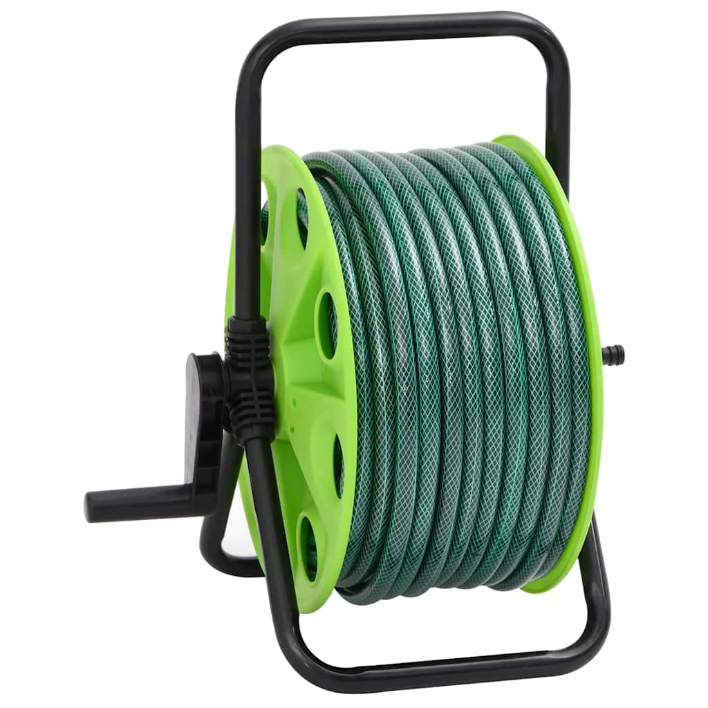Vidaxl slanghaspel met slangkoppelset 0,75 20 m vrijstaand pvc groen