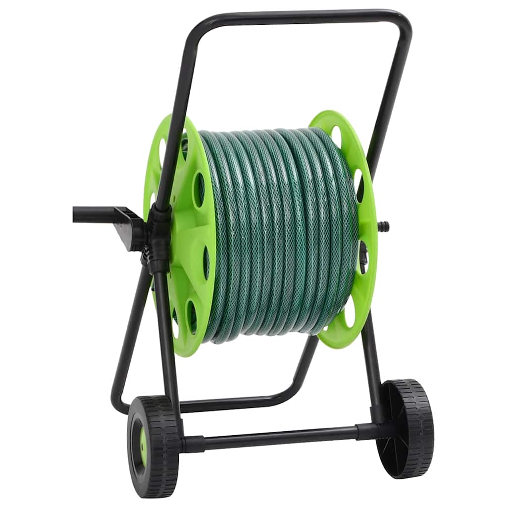 Vidaxl slanghaspelkar en slangkoppelset 0,75 staand 30 m pvc groen