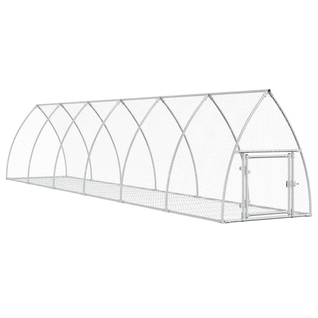 Vidaxx Kaninchenstall 600x105x120 cm verzinkter Stahl Silber gefärbt