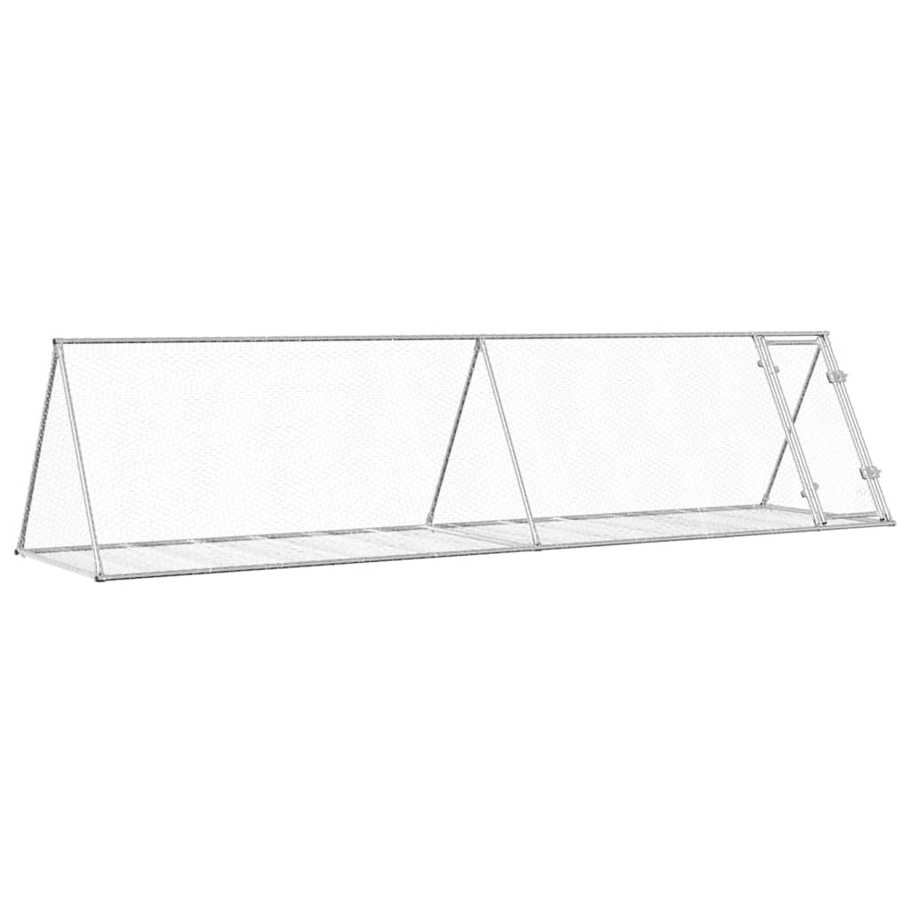 Vidaxl konijnenhok 400x105x91 cm gegalvaniseerd staal zilverkleurig