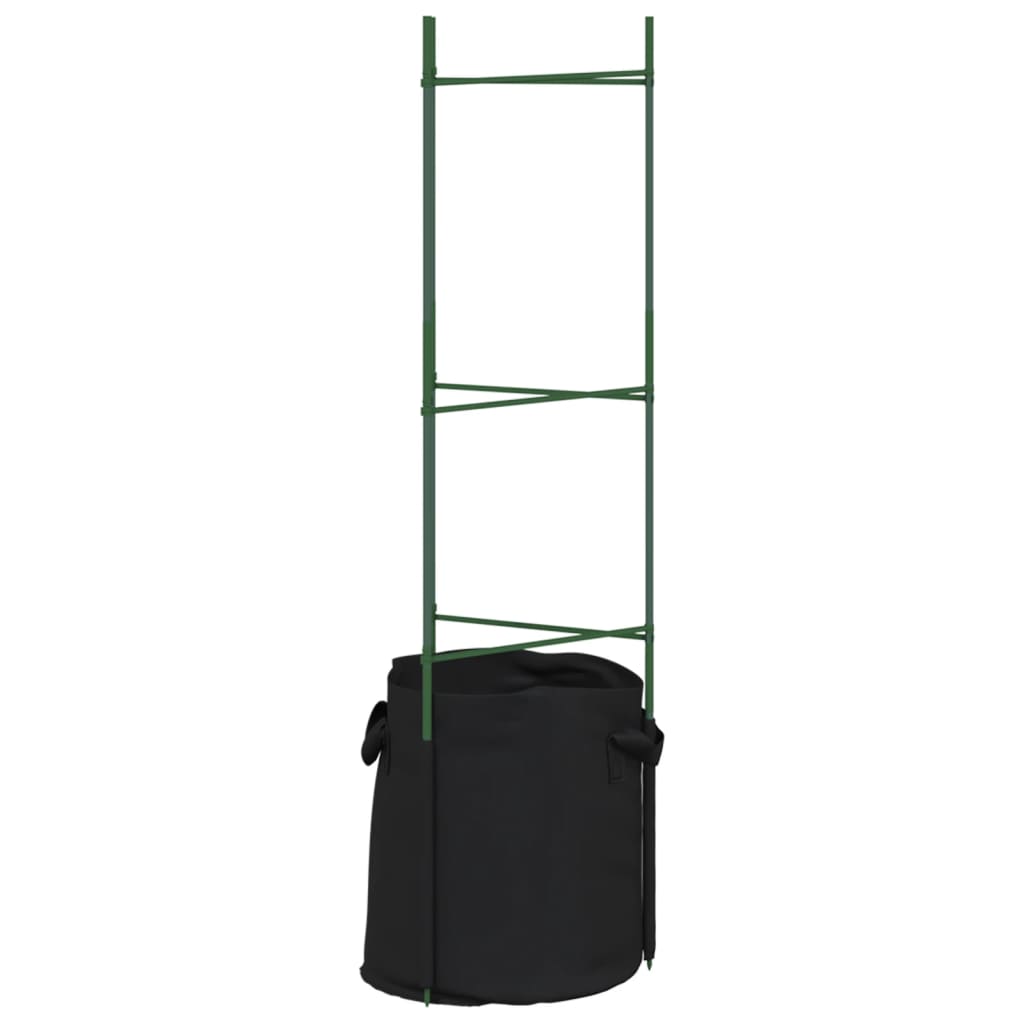 Vidaxl tomatenkooien met plantenzak 8 st 116 cm staal en polypropeen