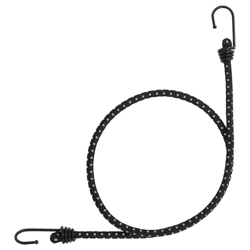 VidaXL Gummibänder mit Reflektorstreifen und Haken, 10 Stück, 100 cm