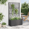 Vidaxx Plannet mit SLAT 80x36x140 cm Polypropylen dunkelgrau