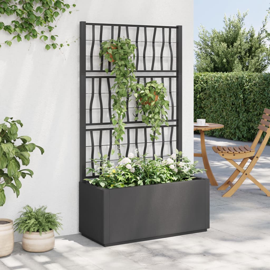 Vidaxx Plannet mit SLAT 80x36x140 cm Polypropylen dunkelgrau