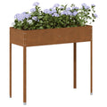 VIDAXL -Planungsbox 100,5x40,5x90 cm Wetterstahl