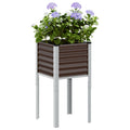 Vidaxl plantenbak bruin 45x45x88 cm staal
