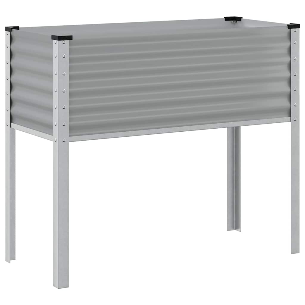 Vidaxl plantenbak 100x45x90 cm staal grijs