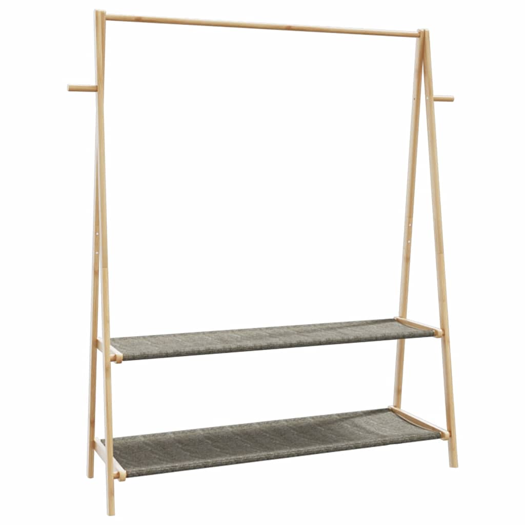 VidaXL Kleiderständer mit Ablagen 132x45,5x150,5 cm Bambus