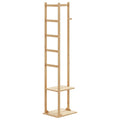 VidaXL Garderobenständer mit Haken und Ablagen 38,5 x 30 x 156 cm Bambus