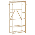 Vidaxl kledingrek met schappen 80x40x175 cm bamboe