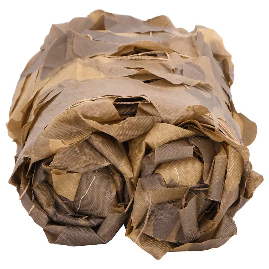 Vidaxl camouflagenet met opbergzak 525x205 cm zandkleurig