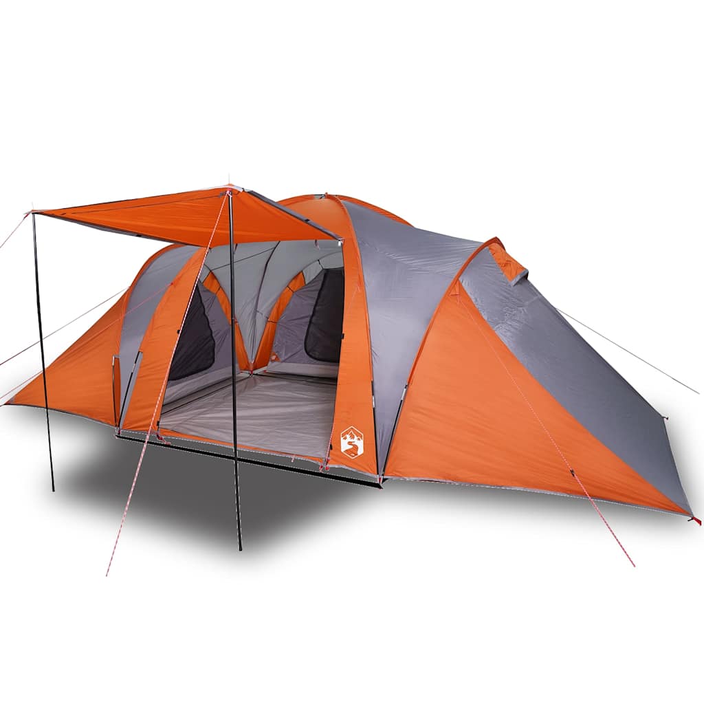 Vidaxl Dome Zelt 6-Personen-Waschmaschinen in Grau und Orange