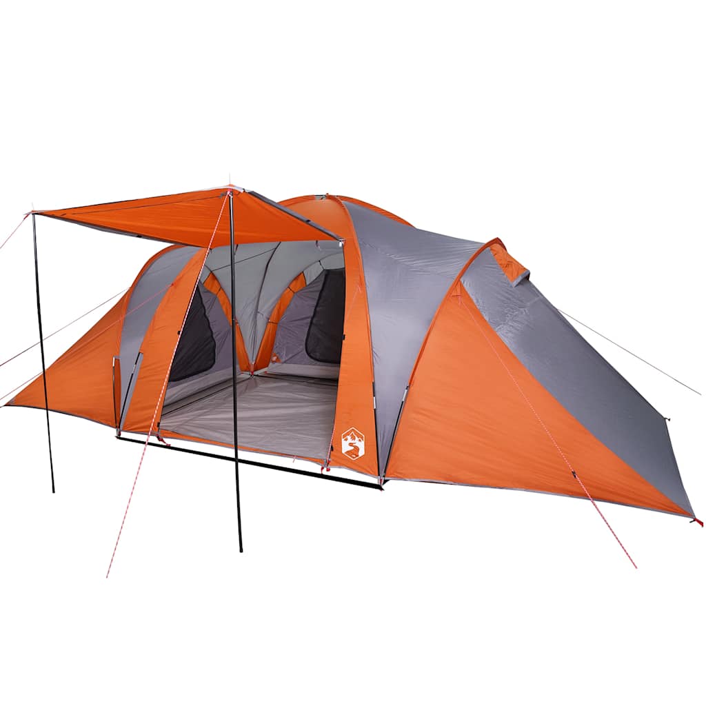 Vidaxl Dome Zelt 6-Personen-Waschmaschinen in Grau und Orange