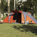 Vidaxl Dome Zelt 6-Personen-Waschmaschinen in Grau und Orange