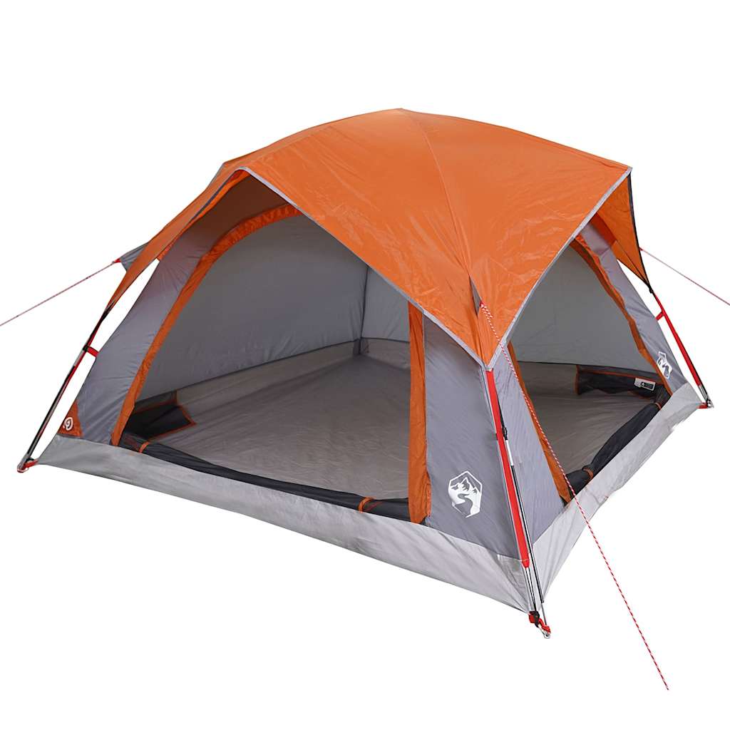 VidaXL 4-Personen-Zelt, wasserdicht, grau und orange