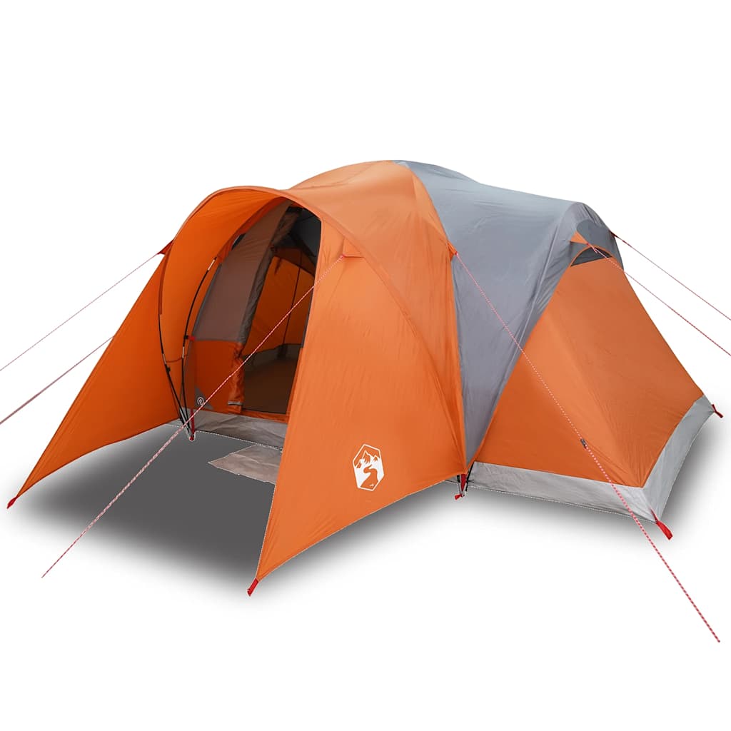 Vidaxl Dome Zelt 6-Personen-Waschmaschinen in Grau und Orange