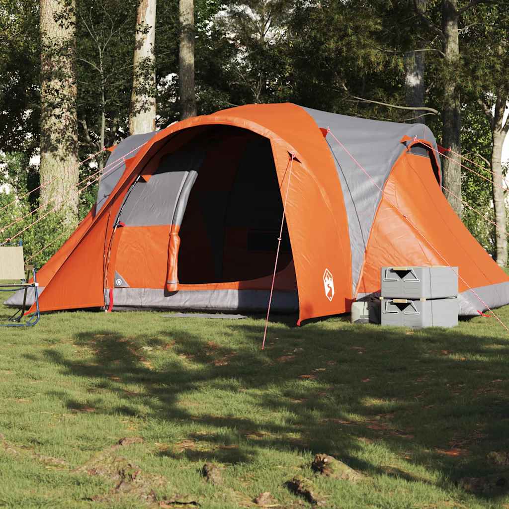 Vidaxl Dome Zelt 6-Personen-Waschmaschinen in Grau und Orange