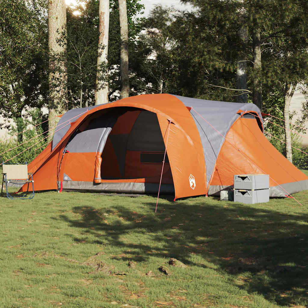 Vidaxl Dome Zelt 6-Personen-Waschmaschinen in Grau und Orange