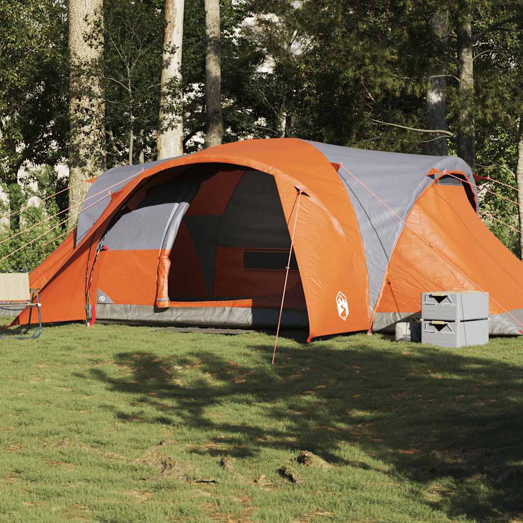 Vidaxl Dome Zelt 6-Personen-Waschmaschinen in Grau und Orange