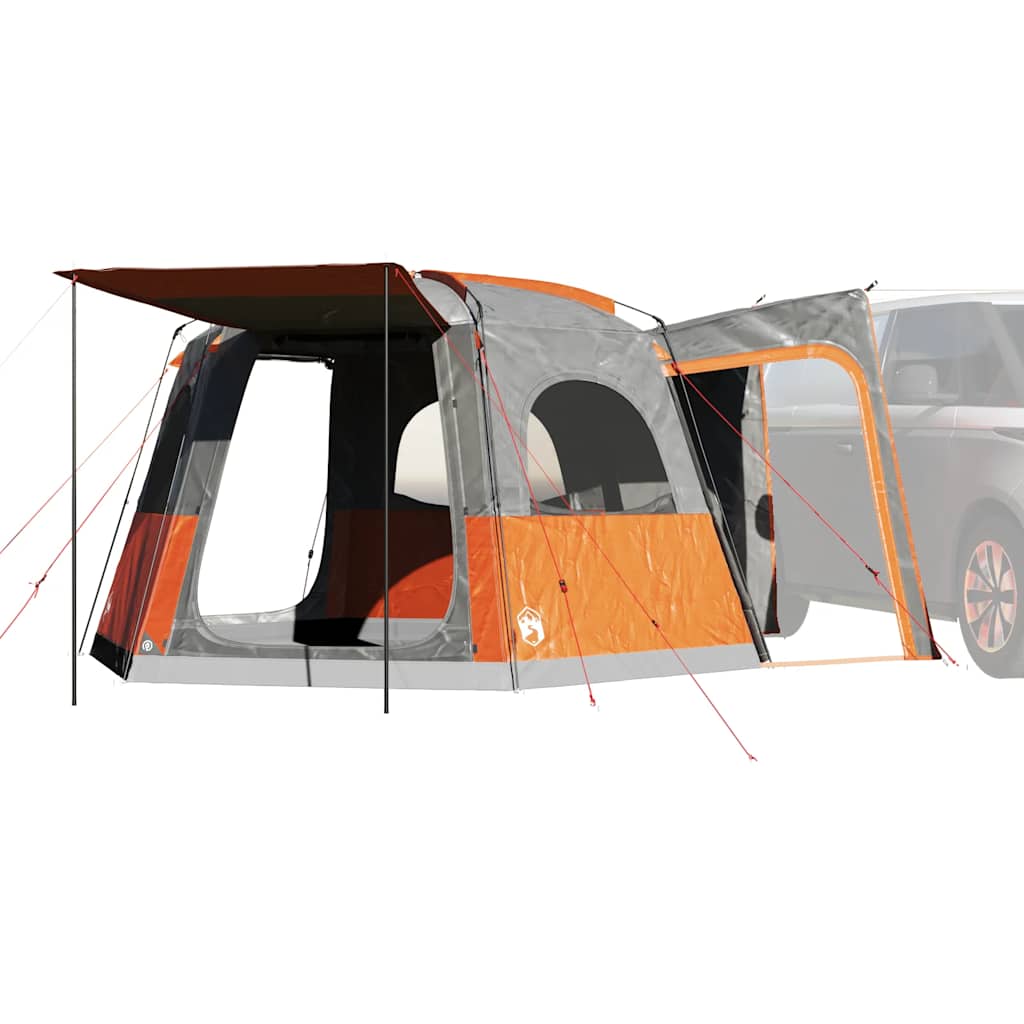 VidaXL Autozelt 4-Personen wasserdichtes Grau und Orange