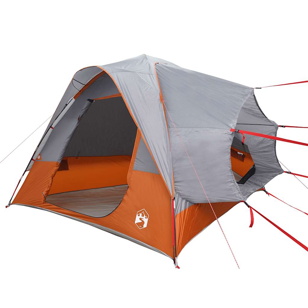VidaXL Autozelt 4-Personen wasserdichtes Grau und Orange