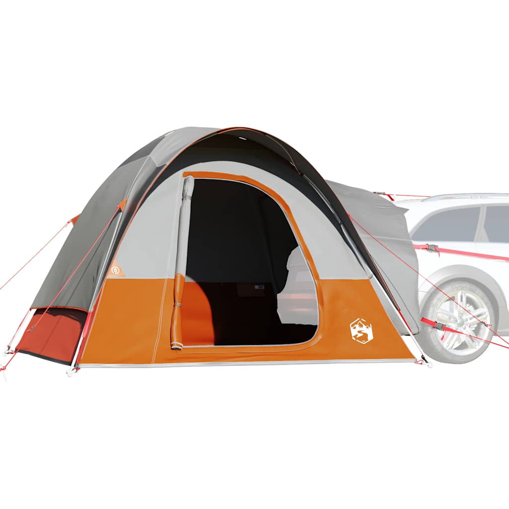 VidaXL Autozelt 4-Personen wasserdichtes Grau und Orange
