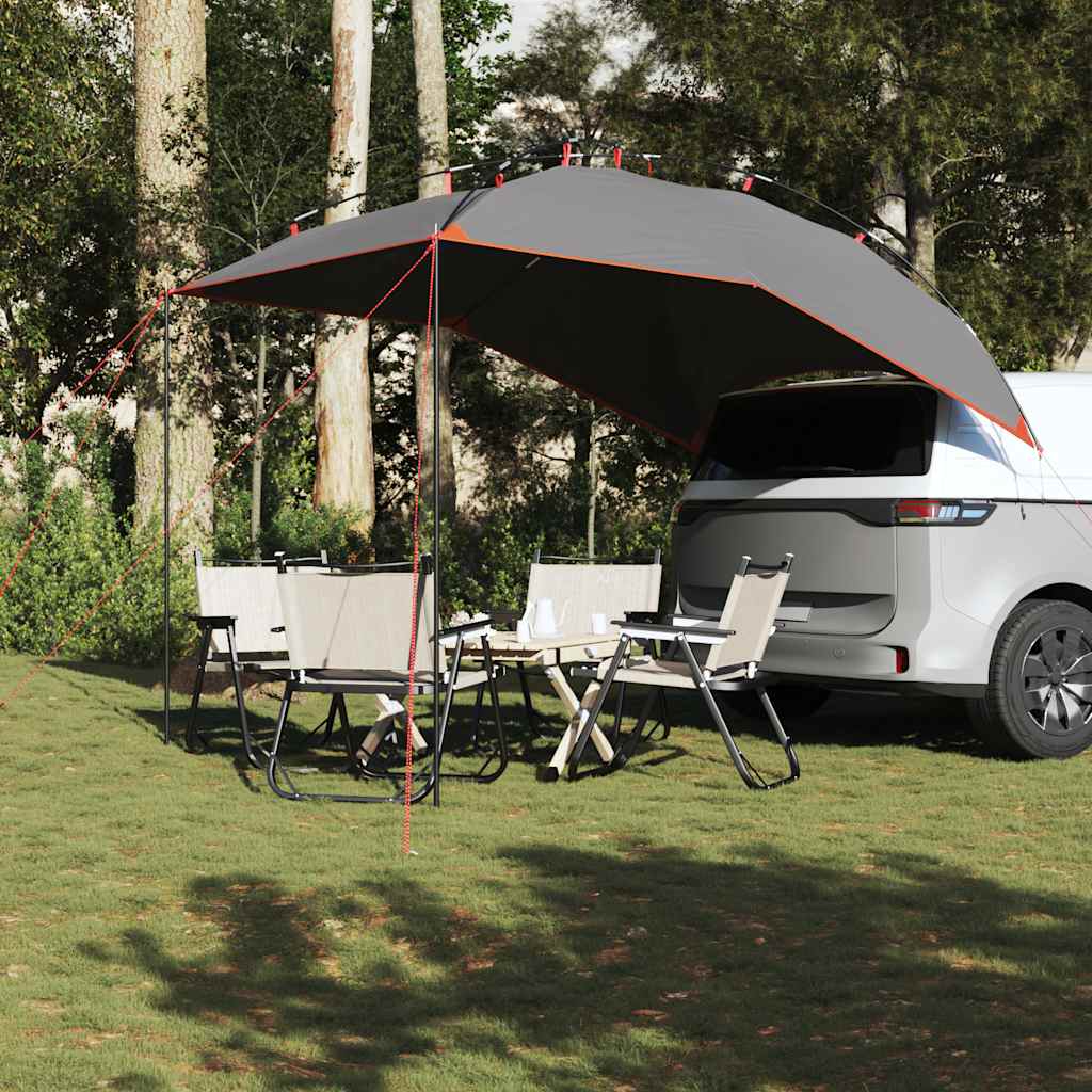 Vidaxl autotent waterdicht grijs en oranje