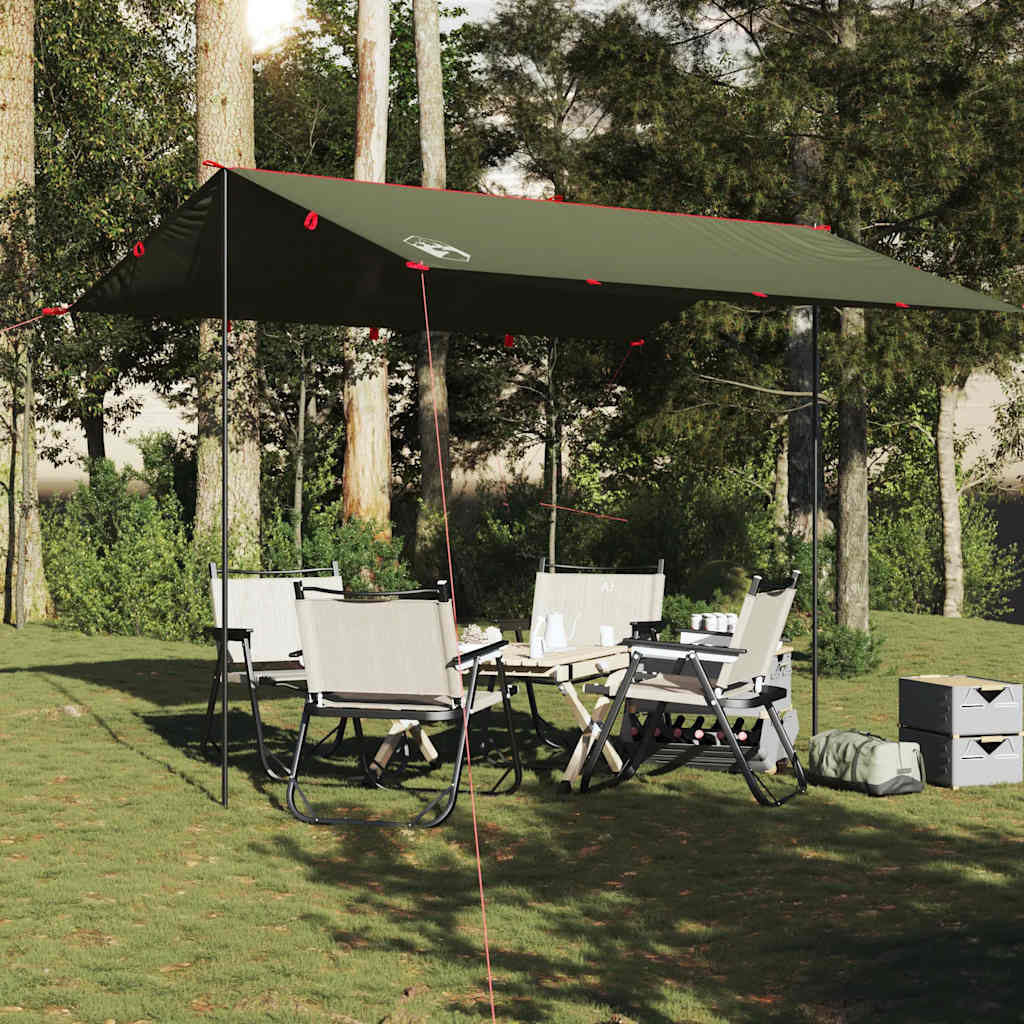 VidaXL Campingmarkise, wasserdicht, 366 x 306 cm, olivgrün