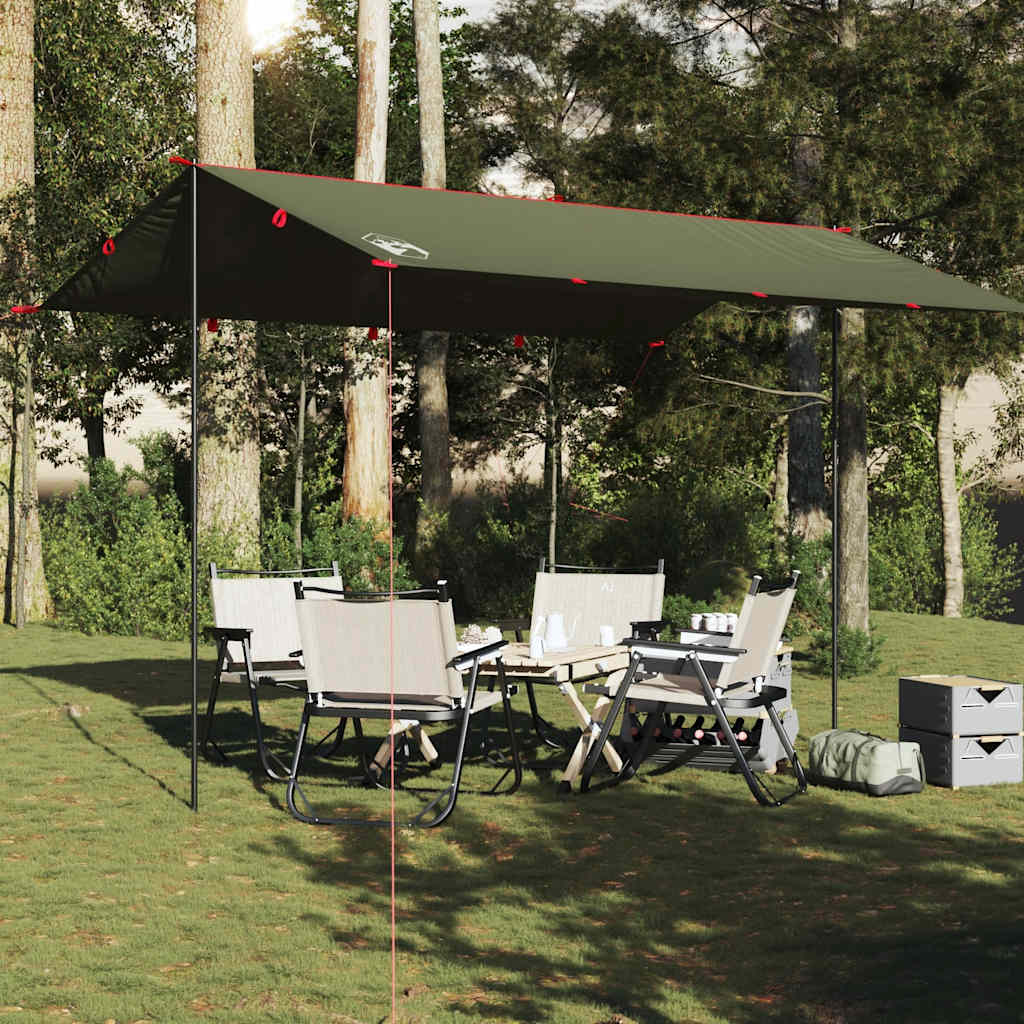 VidaXL Campingmarkise, wasserdicht, 406 x 306 cm, olivgrün