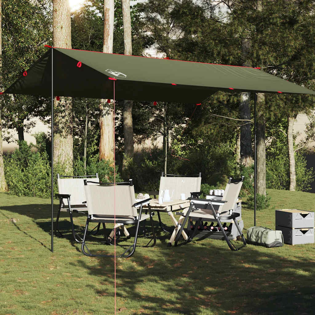 VidaXL Campingmarkise, wasserdicht, 406 x 306 cm, olivgrün