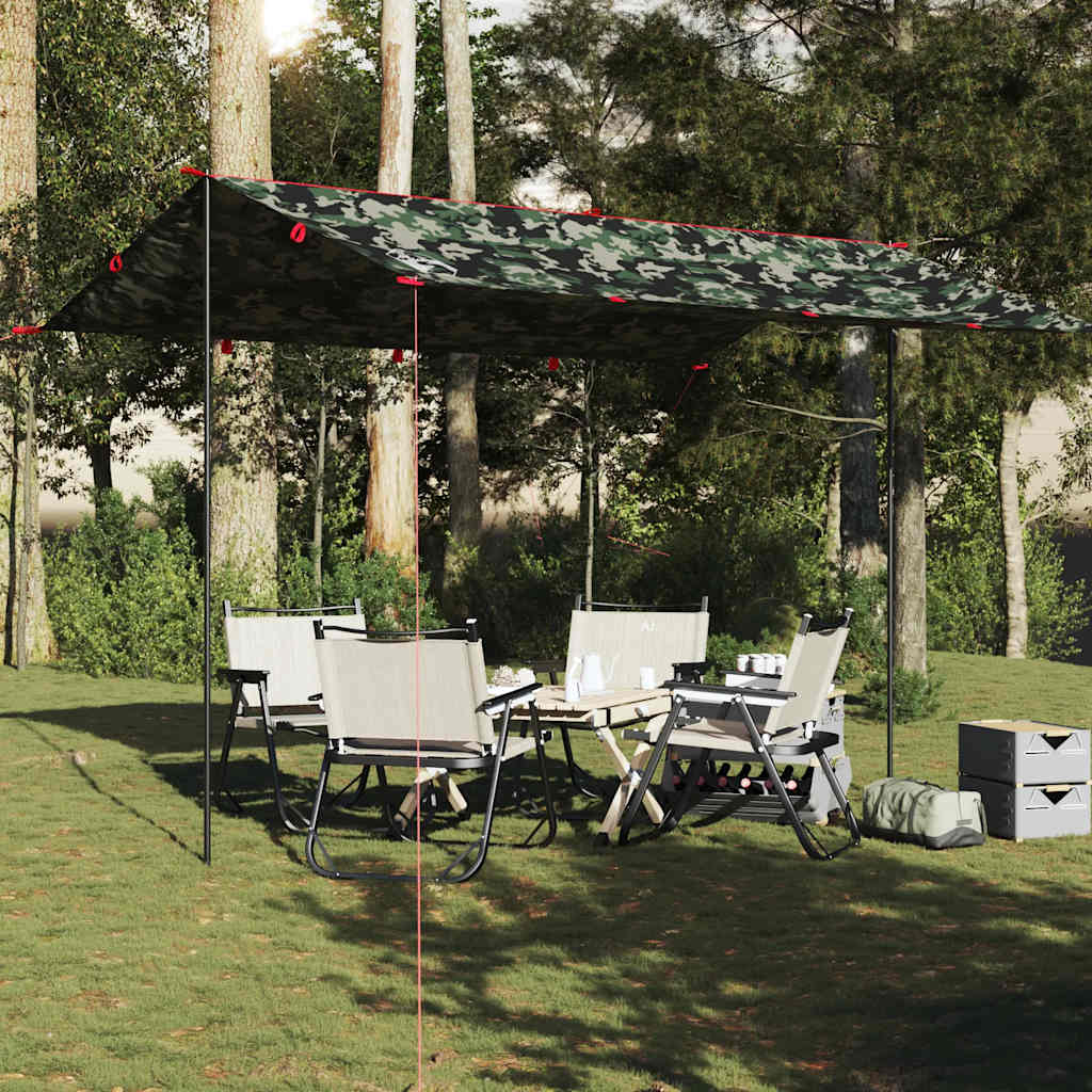 VidaXL Campingmarkise, wasserdicht, 406 x 306 cm, Tarnmuster