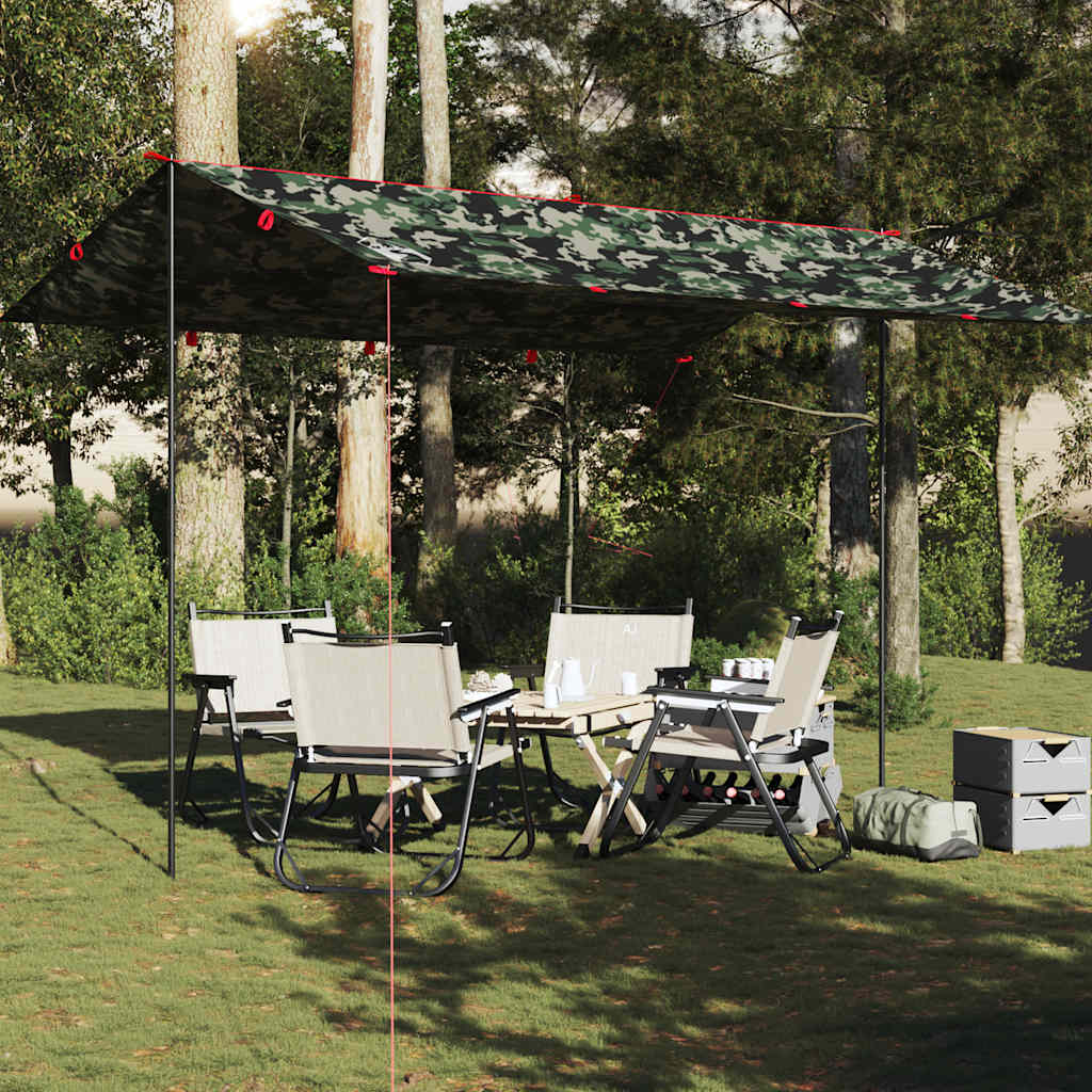 VidaXL Campingmarkise, wasserdicht, 406 x 306 cm, Tarnmuster