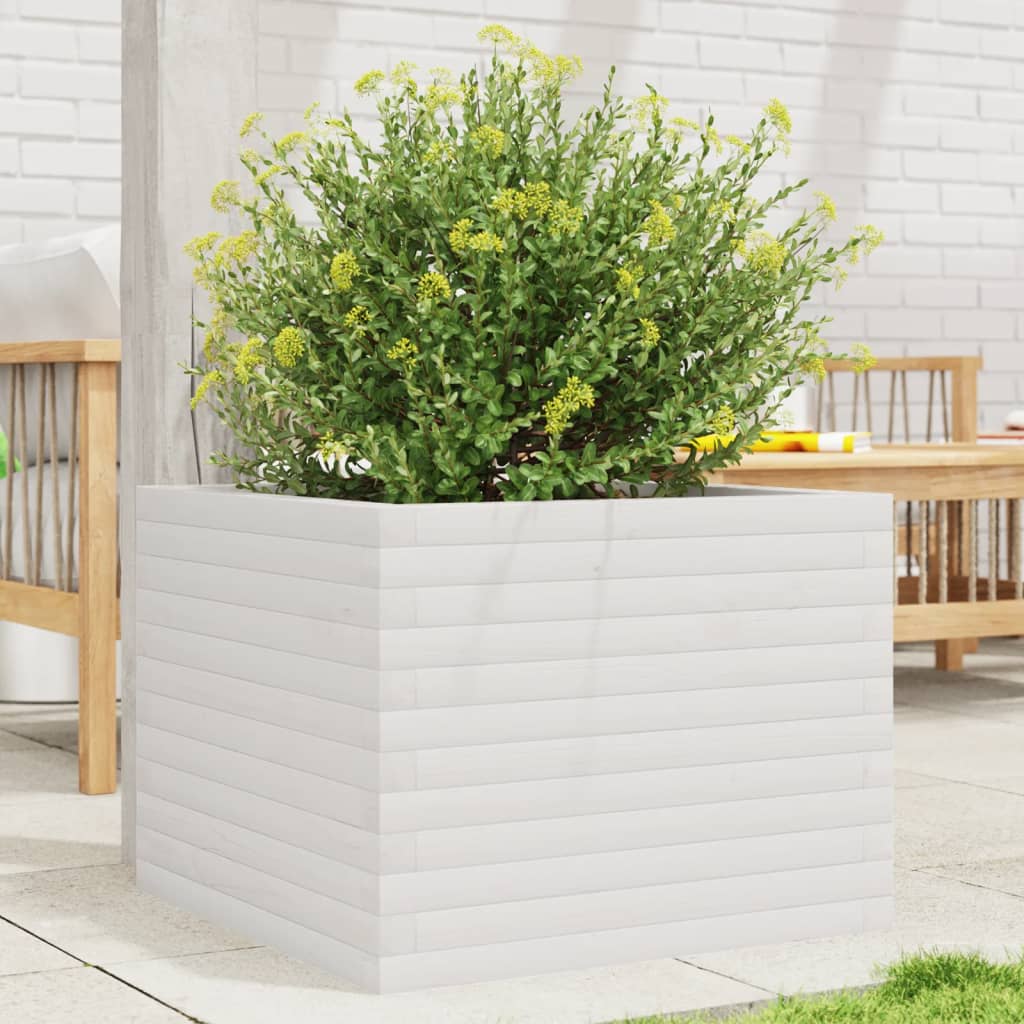 VIDAXL -Planungsbox 60x60x45,5 cm Festkiefer weiß