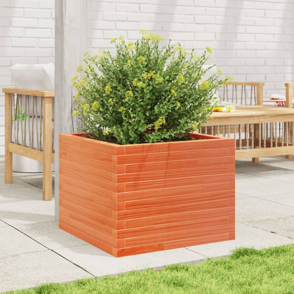 VIDAXL -Planungsbox 60x60x45,5 cm Festkiefer Wäsche Braun