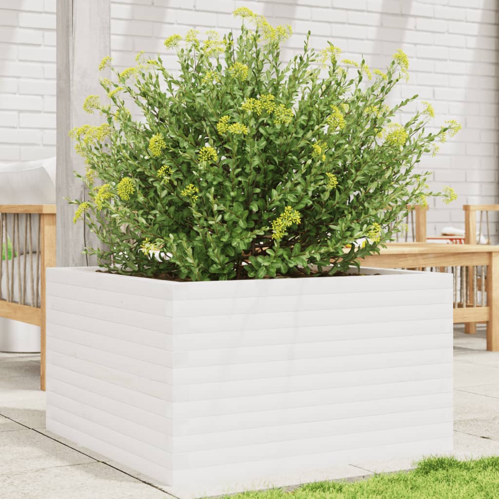 VIDAXL -Planungsbox 80x80x45,5 cm Festkiefer weiß