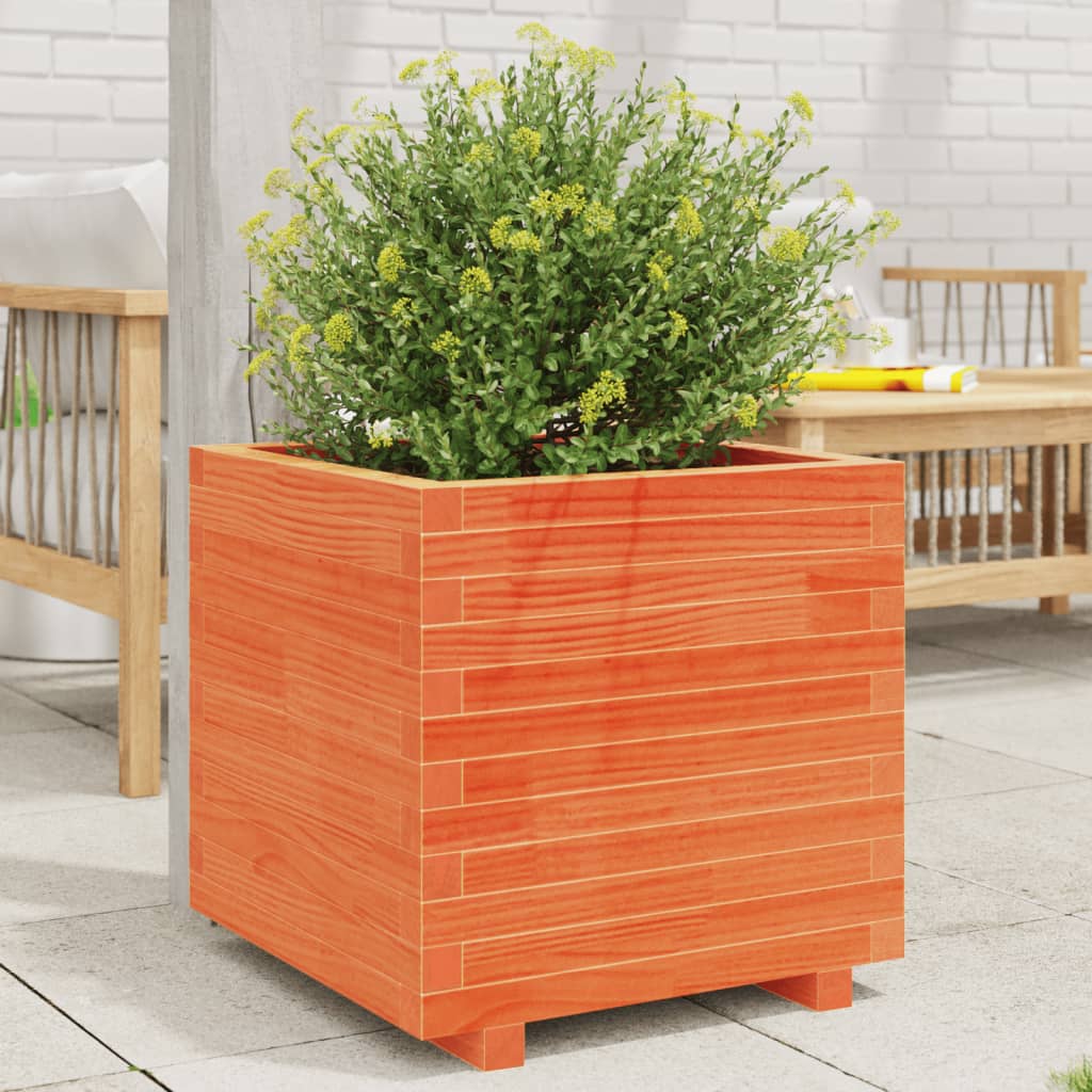 VIDAXL -Planungsbox 50x50x49,5 cm Festkiefer Wäsche Braun
