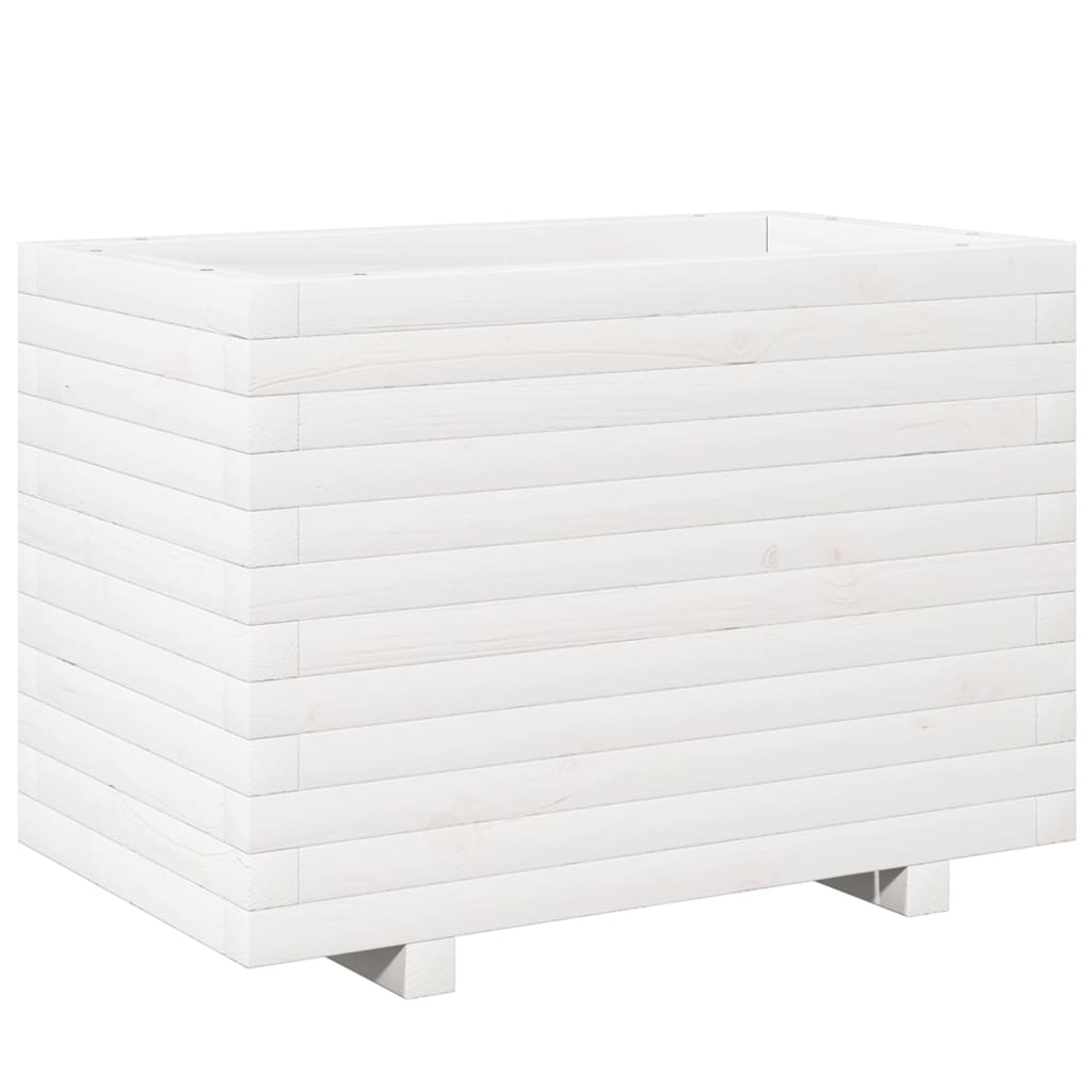 VIDAXL -Planungsbox 70x40x49,5 cm Festkiefer weiß